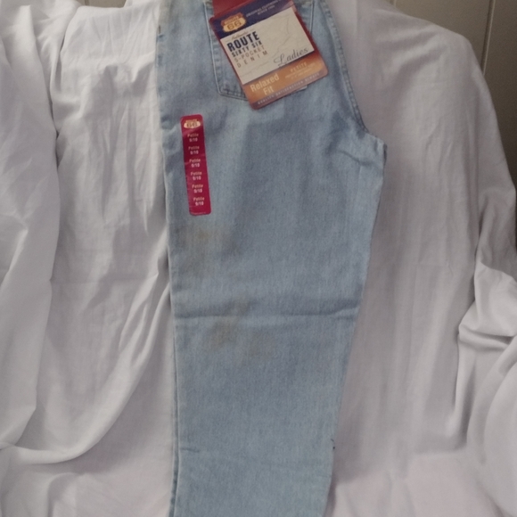 Route 66 Light Blue Relaxed Fit Jeans - Picture 2 of 6